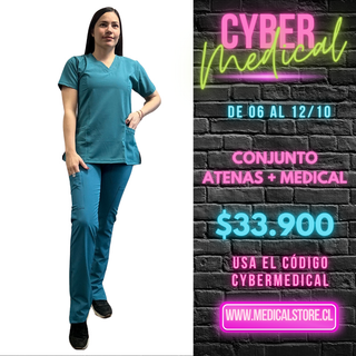 Conjunto Antifluido Verde Turquesa Hero (Atenas + Medical)