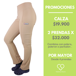 PANTALÓN SPANDEX RIPHOLIA BEIGE