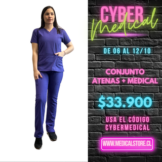 Conjunto Antifluido Morado Hero (Atenas + Medical)