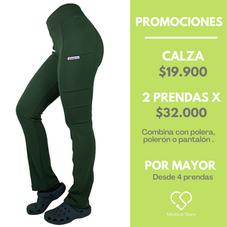 PANTALÓN SPANDEX RIPHOLIA VERDE BOTELLA