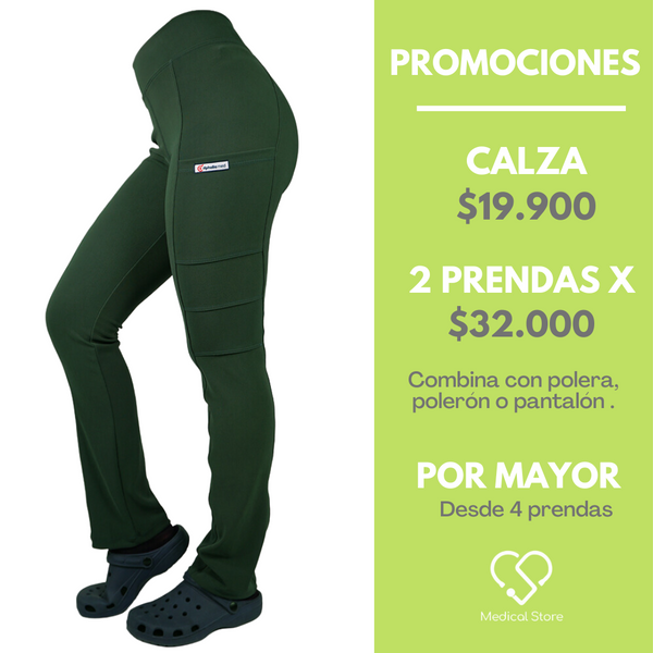 PANTALON SPANDEX RIPHOLIA VERDE BOTELLA Medical Store SpA
