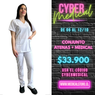 Conjunto Antifluido Blanco Hero (Atenas + Medical)