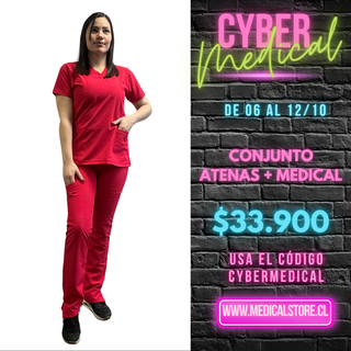 Conjunto Antifluido Rojo Hero (Atenas + Medical)