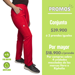 PANTALÓN  ROJO HERO ATENAS