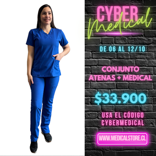 Conjunto Antifluido Azul Rey Hero (Atenas + Medical)