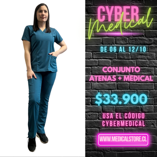Conjunto Antifluido Verde Petroleo Hero (Atenas + Medical)