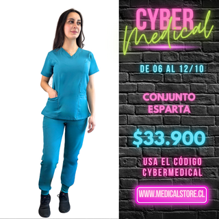 Conjunto Antifluido Jogger Verde Turquesa Hero Esparta