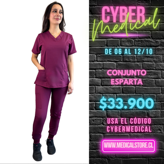 Conjunto Antifluido Jogger  Burdeo Hero Esparta