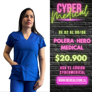 Top Antifluido Azul Rey Hero Medical