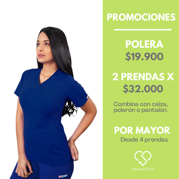 POLERA LYCRA RIPHOLIA AZUL REY 762