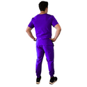 CONJUNTO HOMBRE JOGGER ANTIFLUIDO MORADO MODELO ESPARTA