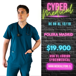Polera Hombre Antifluido Verde Petroleo Modelo Madrid