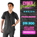 Polera Hombre Antifluido Gris Modelo Madrid