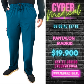 Pantalón Recto Antifluido Hombre Modelo Madrid Verde Petróleo