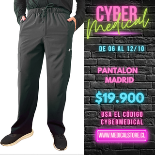Pantalon Recto Antifluido Hombre Gris Modelo Madrid