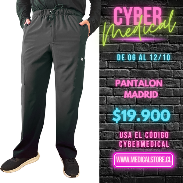 Pantalon Recto Antifluido Hombre Gris Modelo Madrid