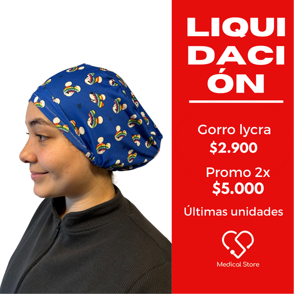 GORRO LYCRA MICKEY MOUSE AZUL REY