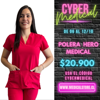 Top Antifluido Rojo Hero Medical