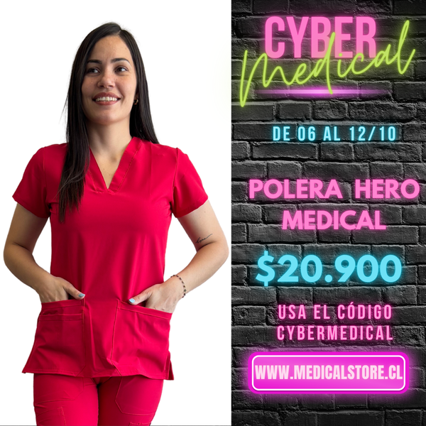 Top Antifluido Rojo Hero Medical