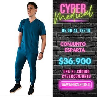 Conjunto Hombre Jogger Antifluido Verde Petroleo Modelo Esparta