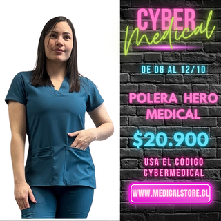 Top Antifluido Verde Petroleo Hero Medical