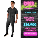Conjunto Hombre Jogger Antifluido Gris Modelo Esparta