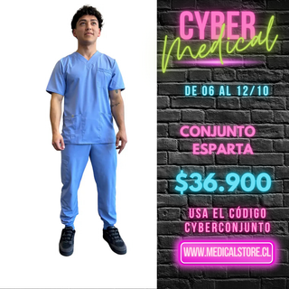 Conjunto Hombre Jogger Antifluido Celeste Modelo Esparta