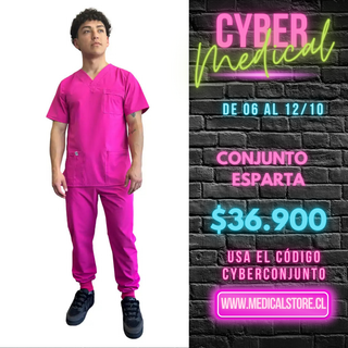 Conjunto Hombre Jogger Antifluido Fucsia