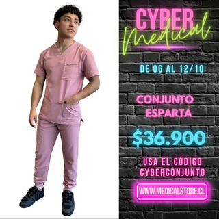 Conjunto Hombre Jogger Antifluido Palo Rosa