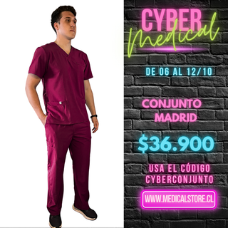 Conjunto Antifluido Hombre Burdeo Modelo Madrid
