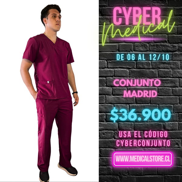 Conjunto Antifluido Hombre Burdeo Modelo Madrid
