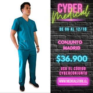 Conjunto Antifluido Hombre Turquesa Modelo Madrid