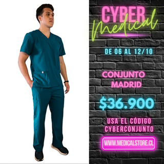 Conjunto Antifluido Hombre Verde Petroleo Modelo Madrid