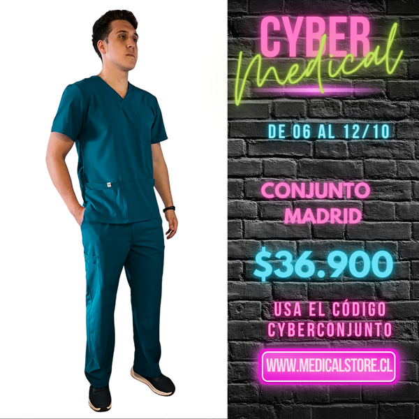 Conjunto Antifluido Hombre Verde Petroleo Modelo Madrid