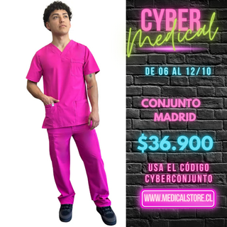Conjunto Antifluido Hombre Fucsia Modelo Madrid