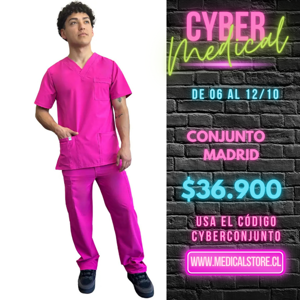 Conjunto Antifluido Hombre Fucsia Modelo Madrid