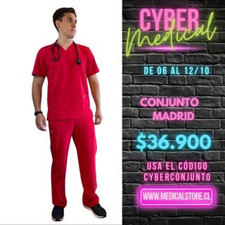 Conjunto Antifluido Hombre Rojo Modelo Madrid