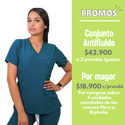 POLERA MUJER RIPHOLIA ANTIFLUIDOS VERDE PETROLEO 2324_uniformes_clinicos_trajes_clinicos_providencia