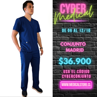 Conjunto Antifluido Hombre Azul Marino Modelo Madrid