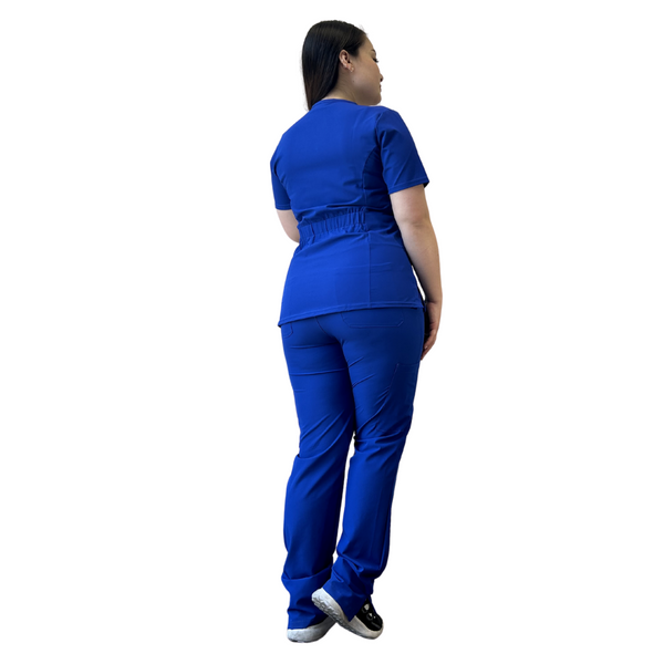 CONJUNTO ANTIFLUIDOS AZUL REY (PANTALON MEDICAL RECTO)