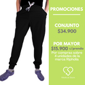 PANTALÓN JOGGER ANTIFLUIDO UNISEX RIPHOLIA NEGRO