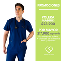 POLERA HOMBRE ANTIFLUIDO AZUL MARINO MODELO MADRID