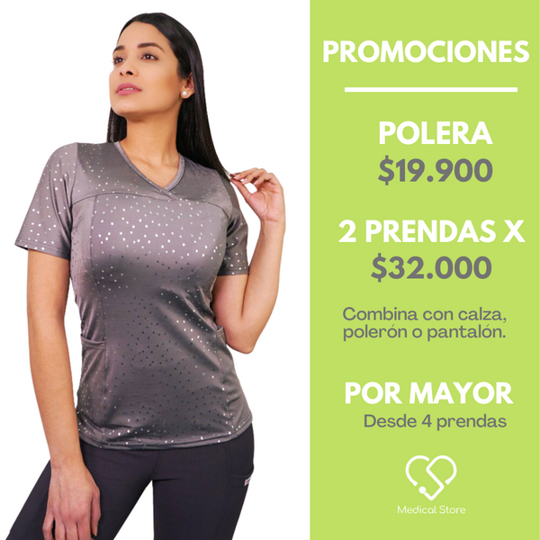 POLERA LYCRA GRIS 2282