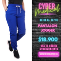 Pantalón Jogger Clínico Antifluido Unisex Azul Rey