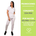 CONJUNTO ANTIFLUIDOS BLANCO (PANTALON JOGGER)