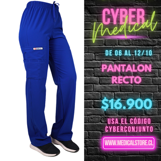 Pantalón Recto Antifluido Unisex Ripholia Azul Rey