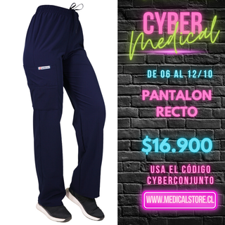 Pantalón Recto Antifluido Unisex Ripholia Azul Marino