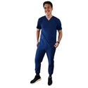 CONJUNTO HOMBRE JOGGER ANTIFLUIDO AZUL MARINO MODELO ESPARTA