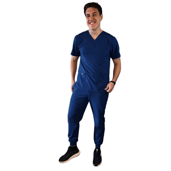 CONJUNTO HOMBRE JOGGER ANTIFLUIDO AZUL MARINO MODELO ESPARTA