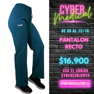 Pantalón Recto Antifluidos Unisex Ripholia Verde Petroleo